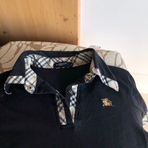 BURBERRY Polo shirt Women Black, Nova check Fit S